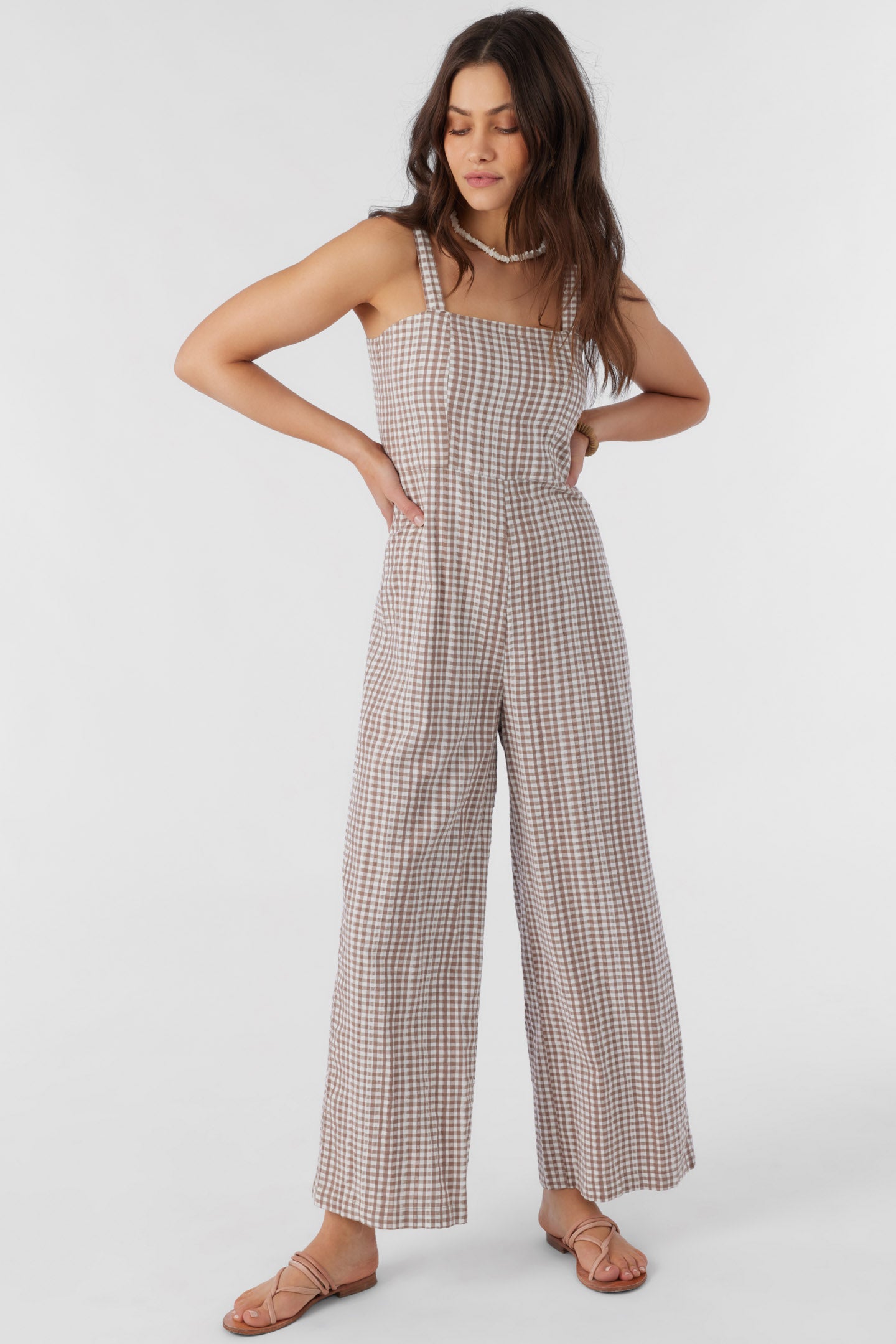 CLARICE CECE GINGHAM JUMPSUIT