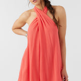 Naima Solid Halter Dress