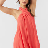 Naima Solid Halter Dress