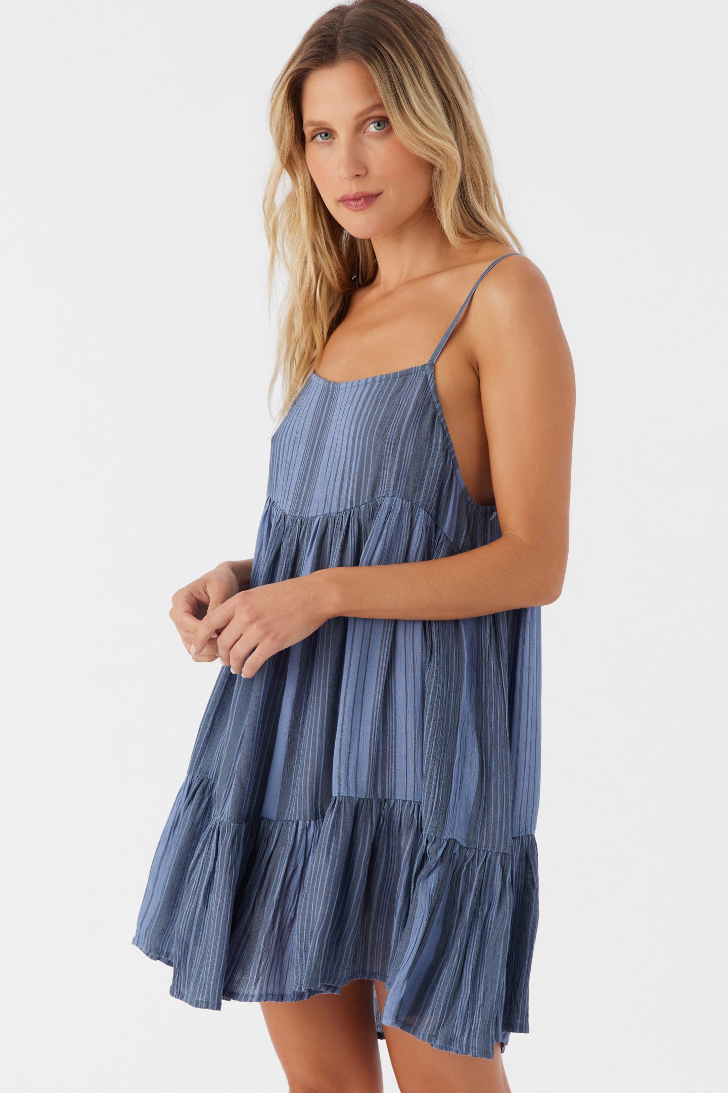 SALTWATER ESSENTIALS RILEE STRIPED COVER-UP DRESS