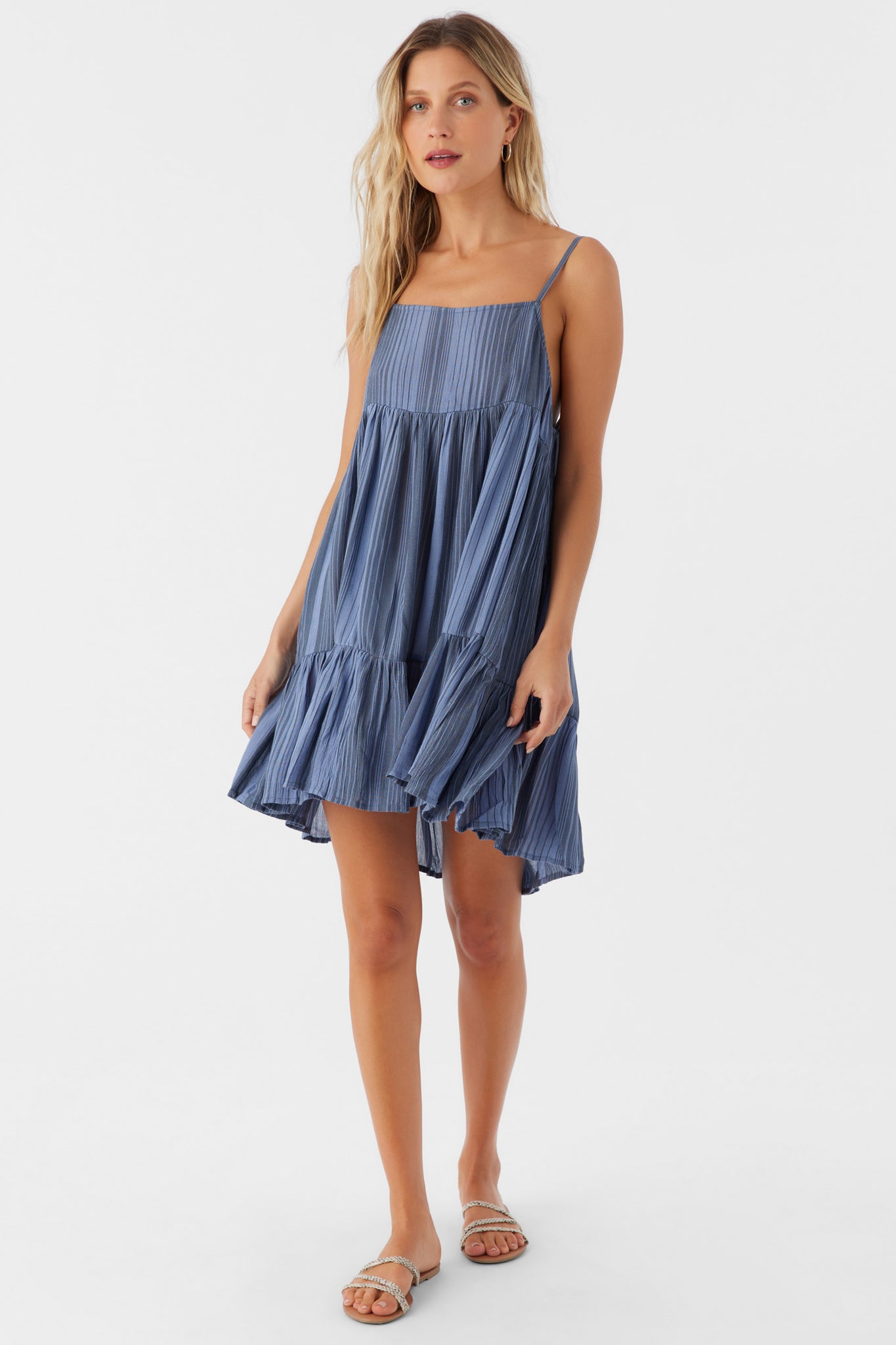SALTWATER ESSENTIALS RILEE STRIPED COVER-UP DRESS