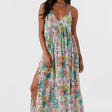 Mel Maxi Janis Floral Swim Cover-Up Dress