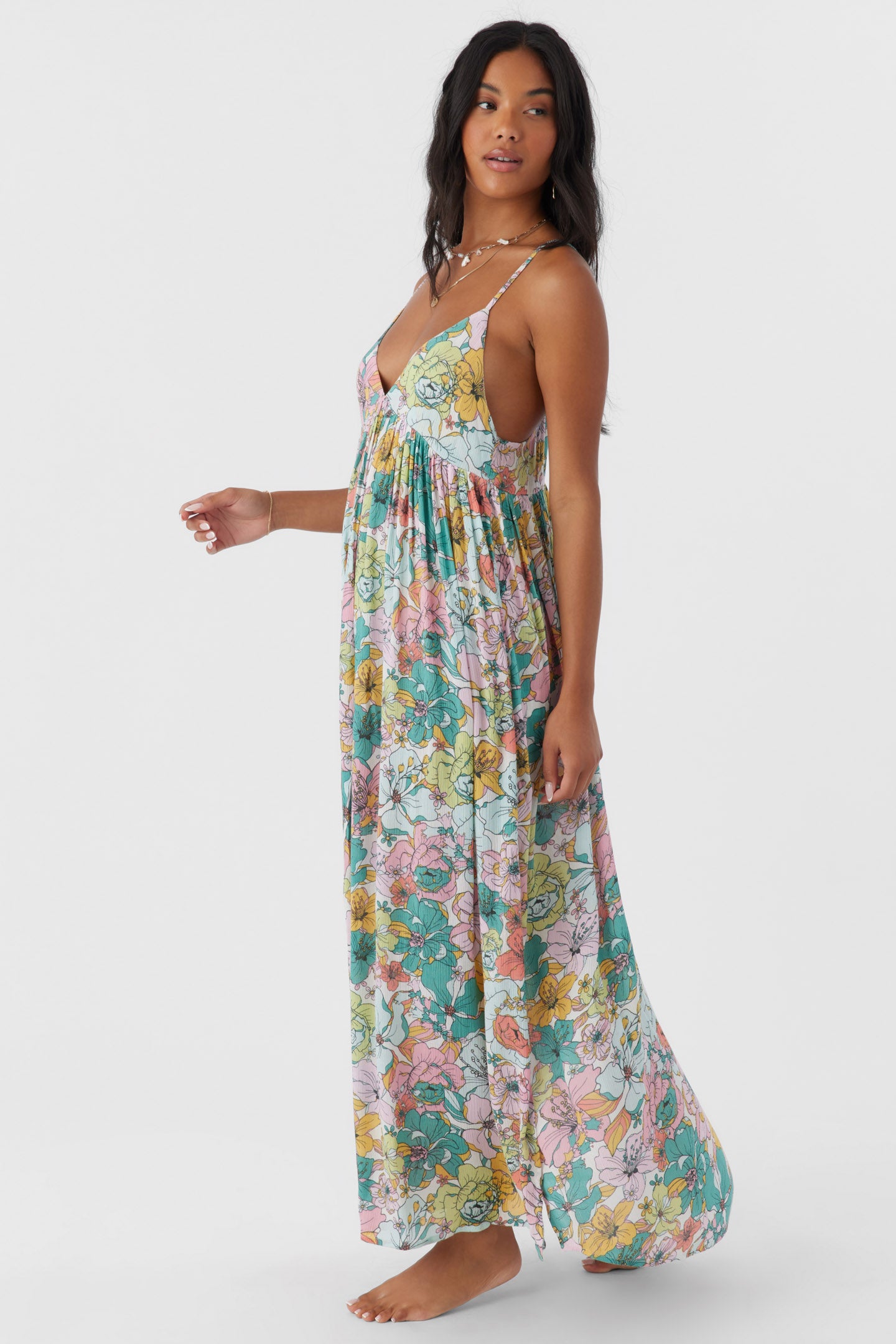 Mel Maxi Janis Floral Swim Cover-Up Dress - Multi Clr | O'Neill