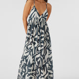 Mel Maxi Beach Hut Geo Swim Cover-Up Dress