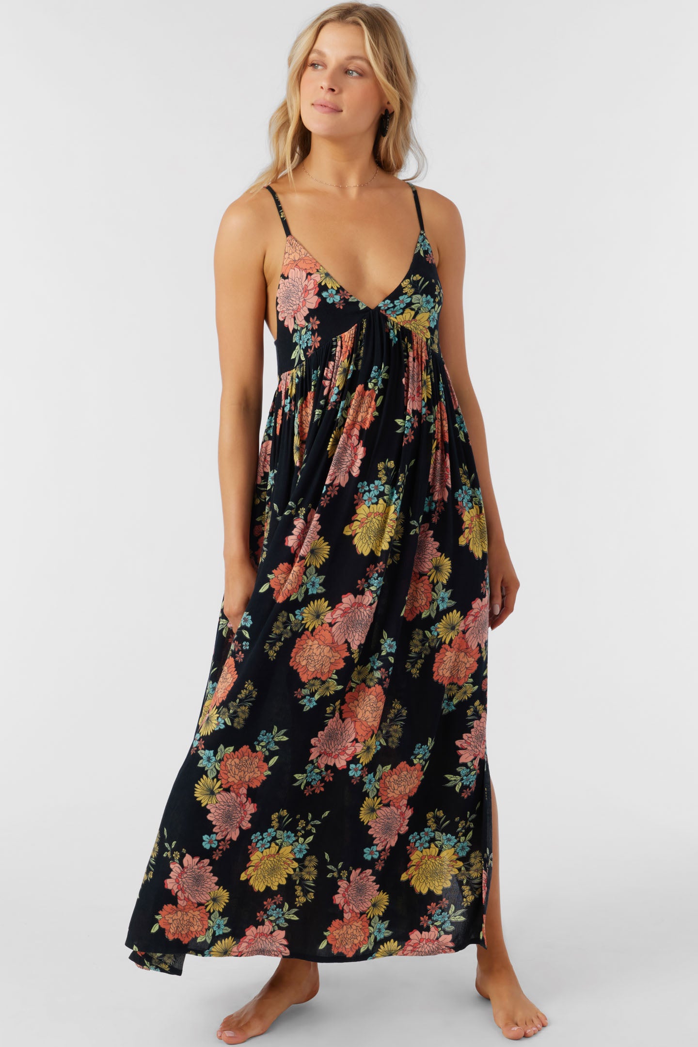 MEL MAXI KALI FLORAL SWIM COVER-UP DRESS