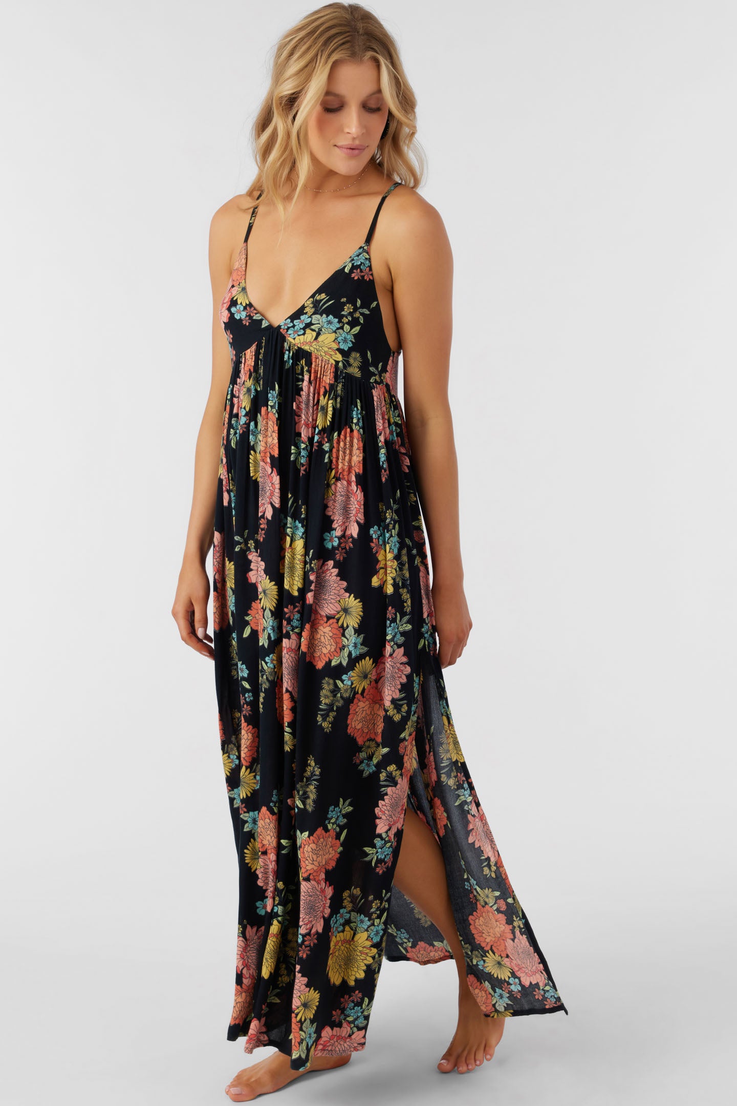 MEL MAXI KALI FLORAL SWIM COVER-UP DRESS