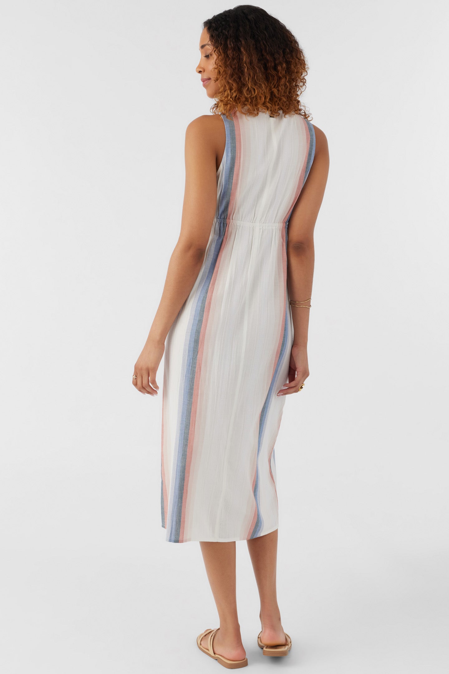 FLINT SUNDOWN STRIPE MIDI DRESS