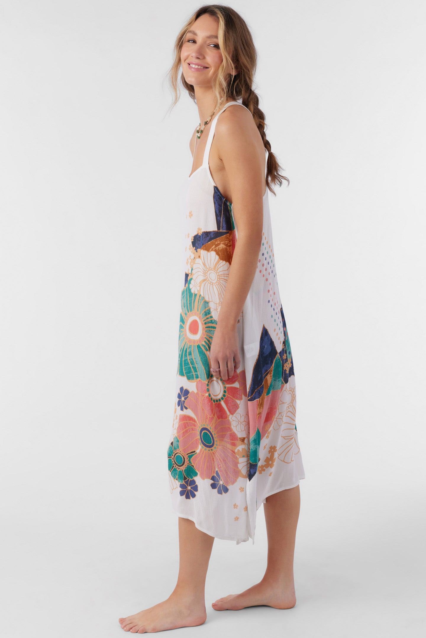 MIRANDA JADIA FLORAL MIDI COVER-UP DRESS