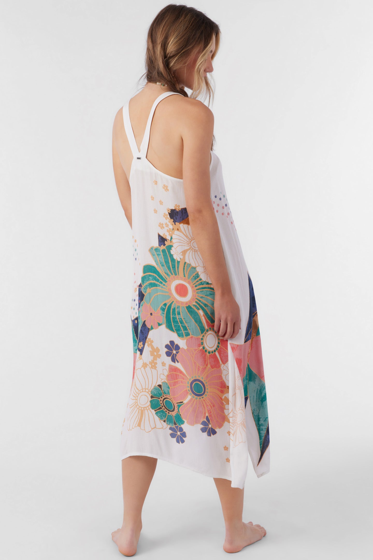 MIRANDA JADIA FLORAL MIDI COVER-UP DRESS