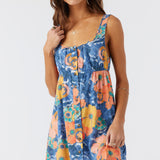 Korie Jadia Floral Button Front Mini Dress