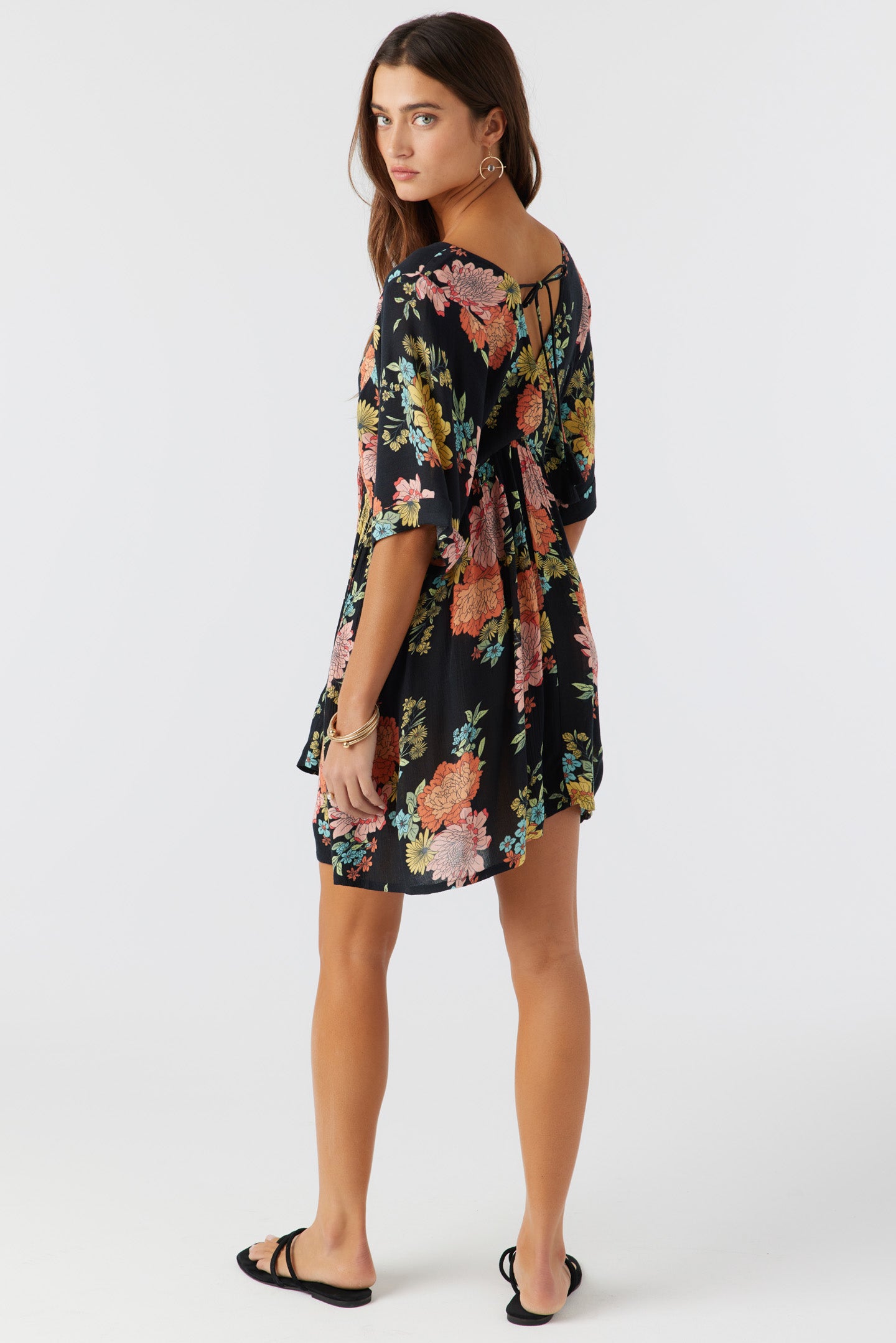 ROSEMARY KALI FLORAL SHORT SLEEVE DRESS