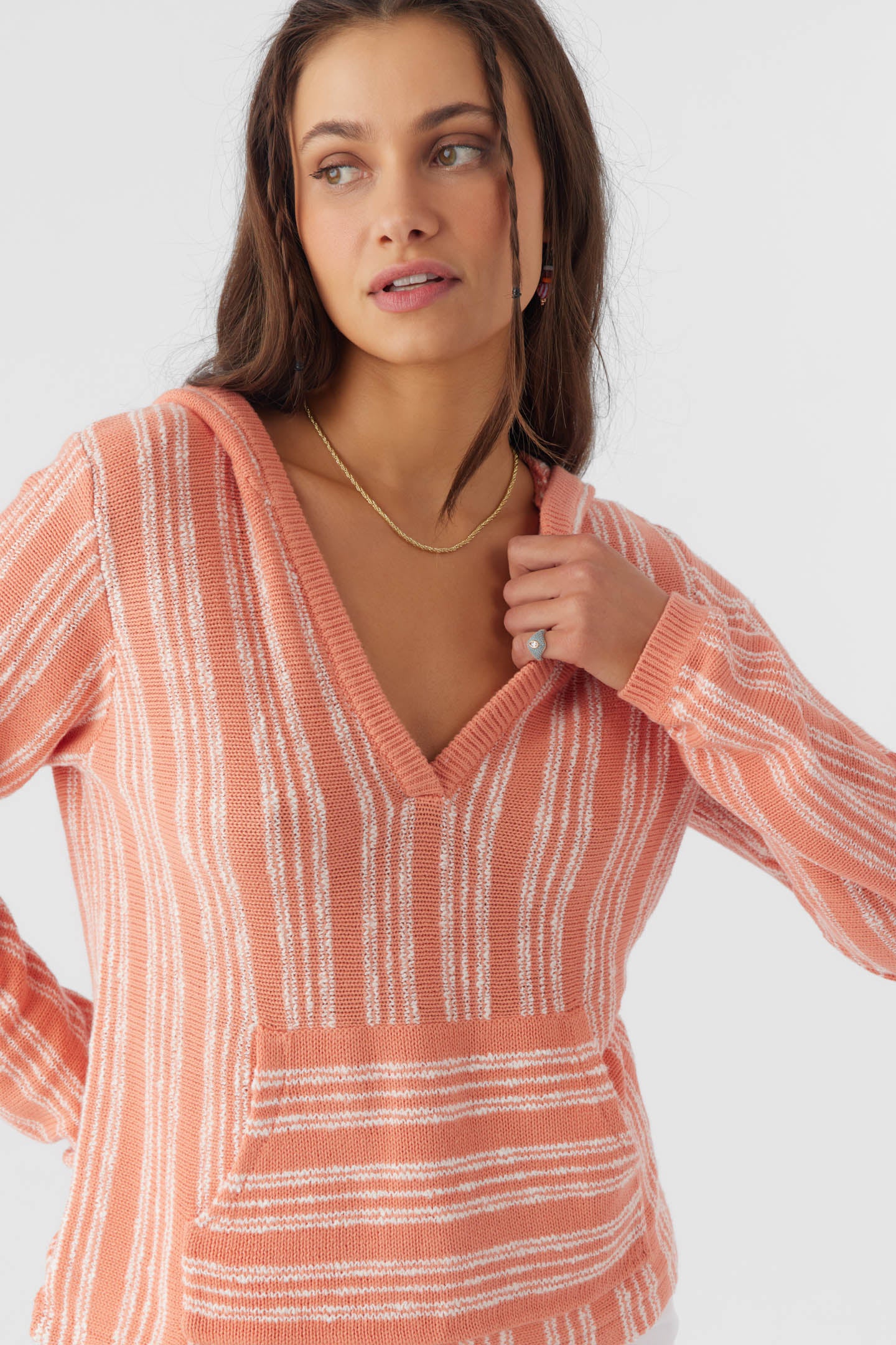 Sunset Journey Orange 3/4 Sleeve Knit Top <span>97419<span>