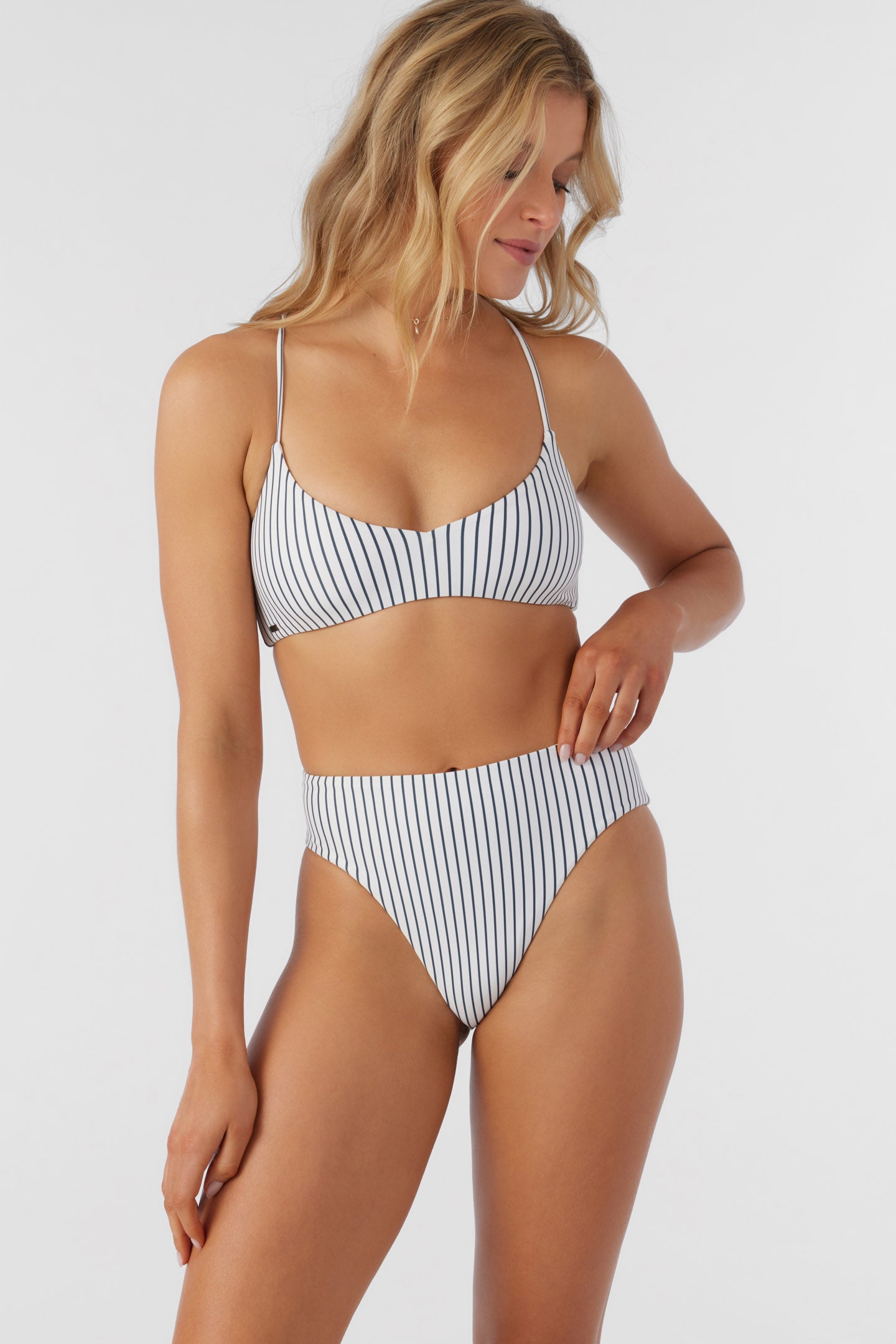 SALTWATER ESSENTIALS STRIPE HUNTINGTON BRALETTE TOP