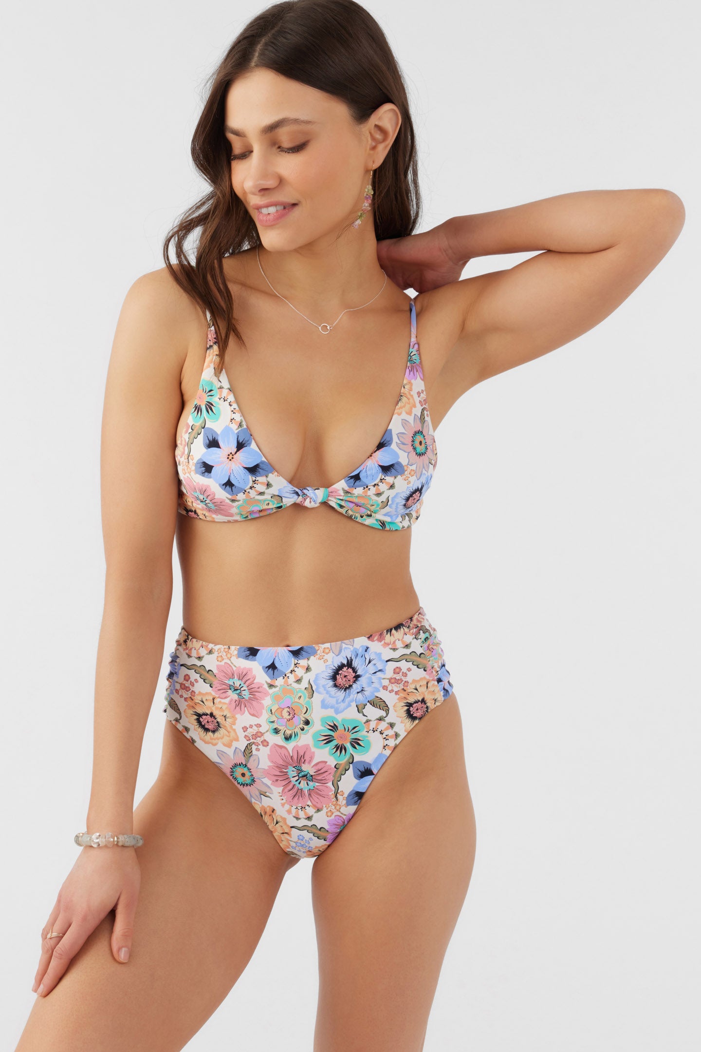 TALITHA FLORAL LONG BEACH HIGH WAIST CHEEKY BOTTOMS