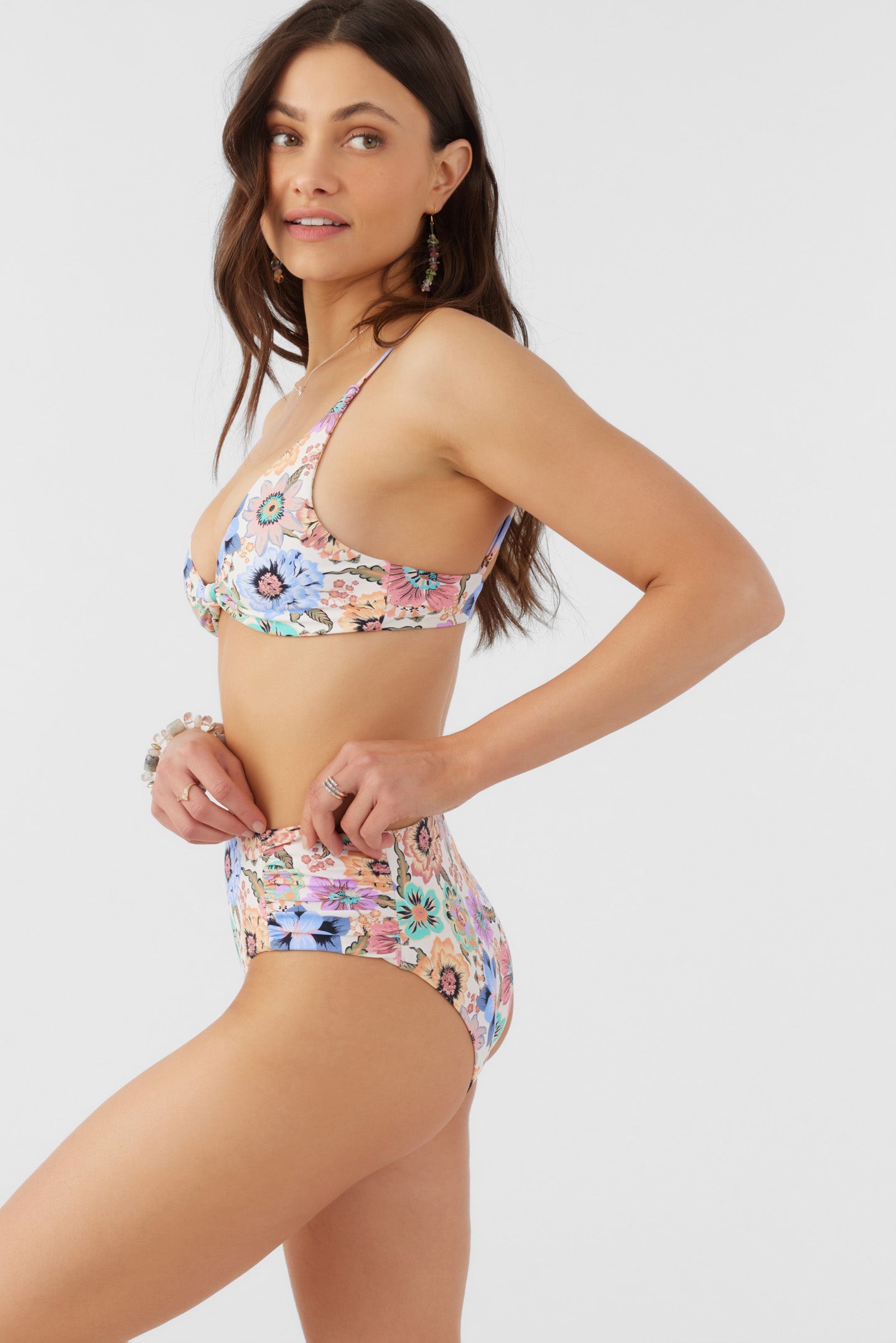 TALITHA FLORAL LONG BEACH HIGH WAIST CHEEKY BOTTOMS