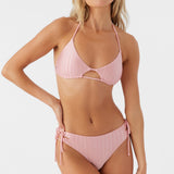 Mizi Metallic Rib Madrid Cutout Bralette Top