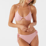 Mizi Metallic Rib Madrid Cutout Bralette Top