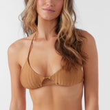 Mizi Metallic Rib Madrid Cutout Bralette Top