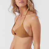 Mizi Metallic Rib Madrid Cutout Bralette Top