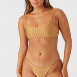 Mizi Metallic Rib Surfside Bralette Top