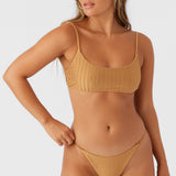 Mizi Metallic Rib Surfside Bralette Top