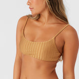 Mizi Metallic Rib Surfside Bralette Top