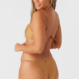 Mizi Metallic Rib Surfside Bralette Top