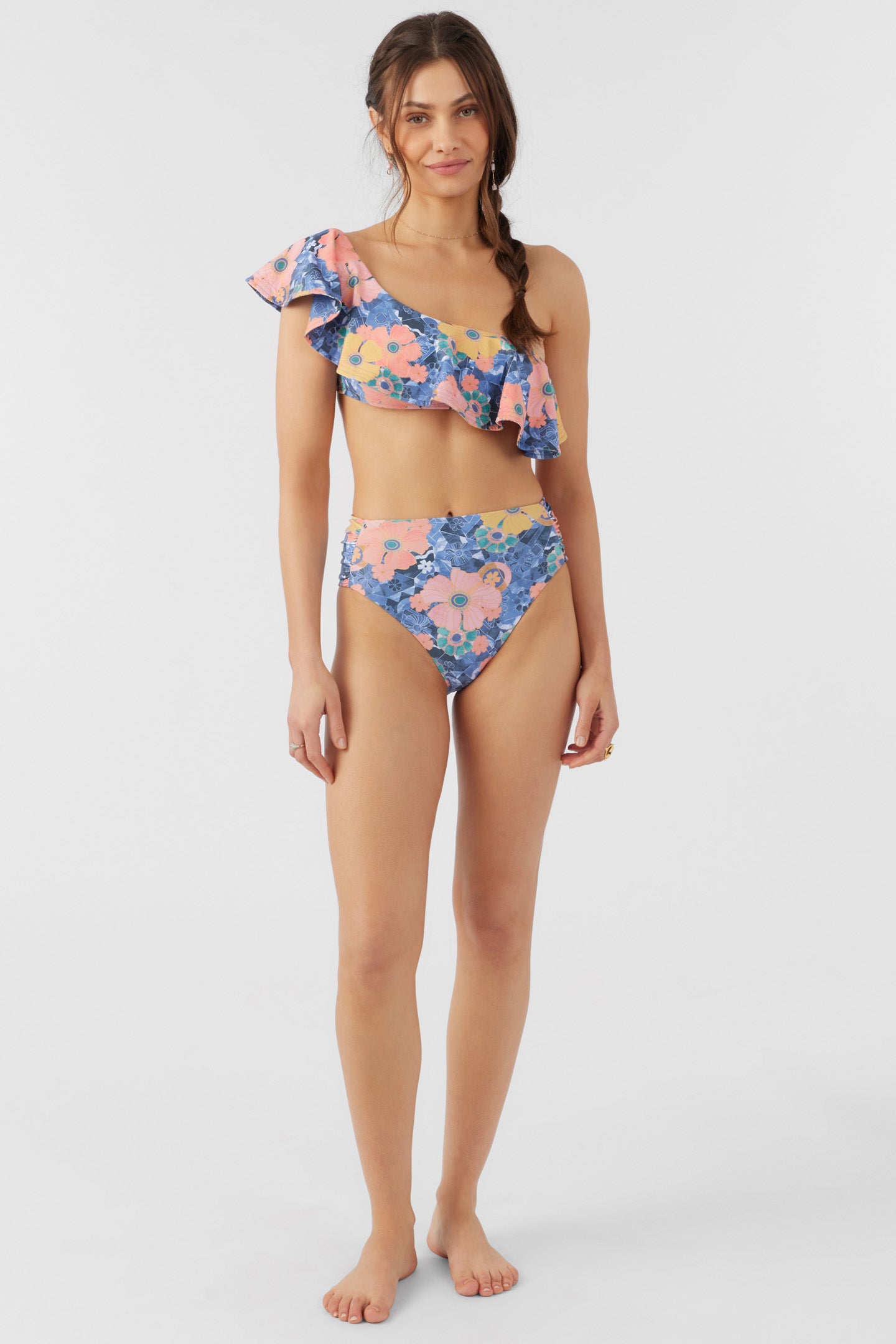 JADIA FLORAL LONG BEACH HIGH WAIST CHEEKY BOTTOMS