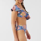 Jadia Floral Long Beach High Waist Cheeky Bottoms