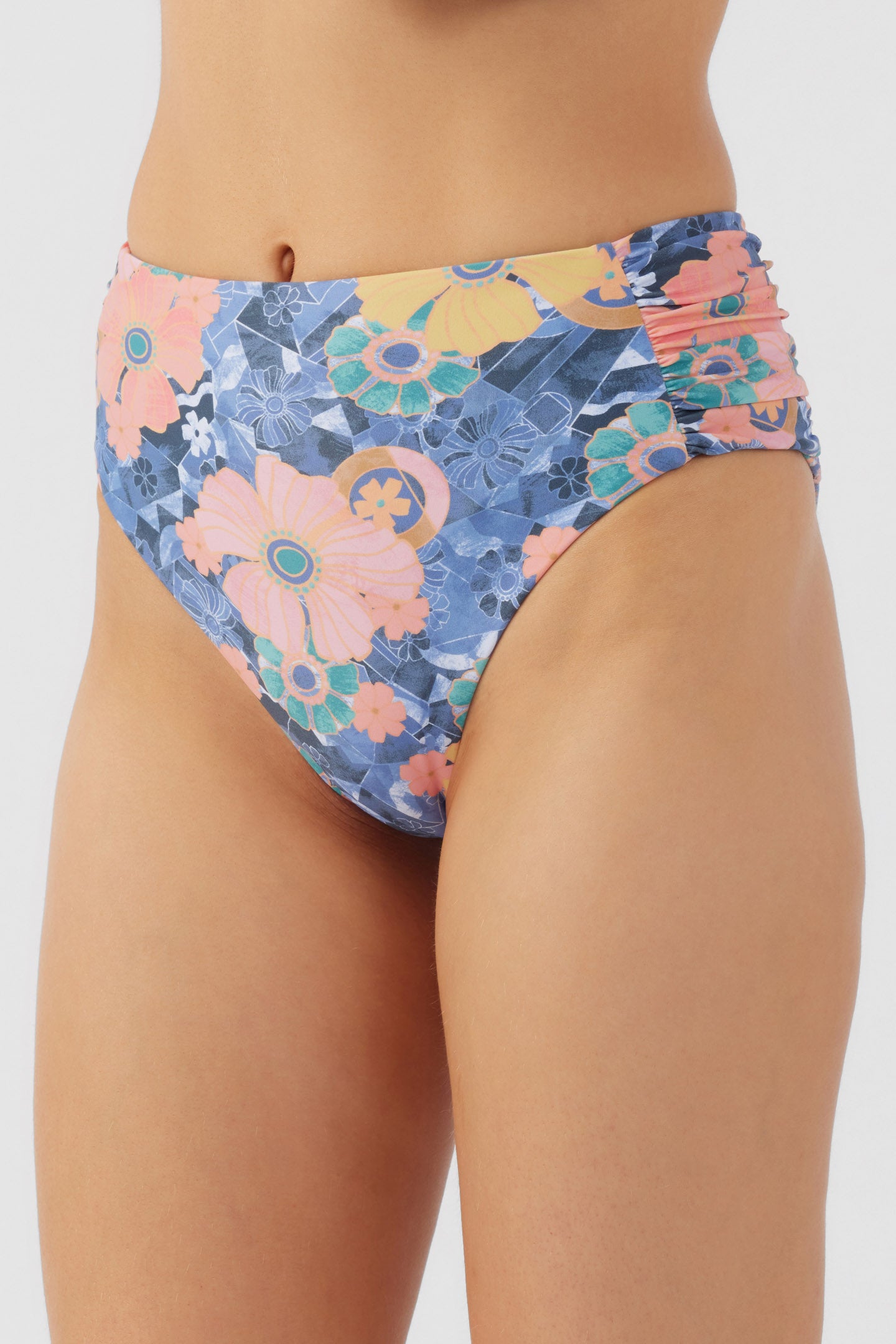 JADIA FLORAL LONG BEACH HIGH WAIST CHEEKY BOTTOMS