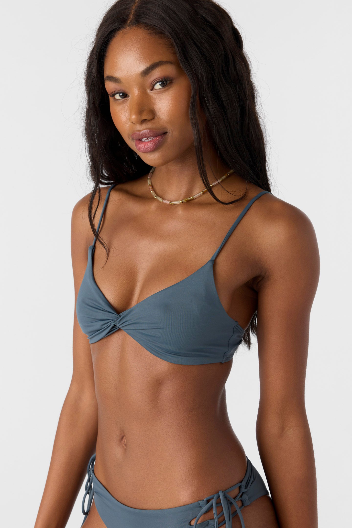 SALTWATER SOLIDS MALIBU TWIST BRALETTE TOP