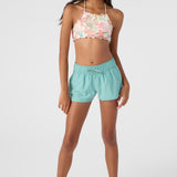 Girl's Saltwater Solids Lane 2" Elastic Boardshorts