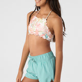 Girl's Saltwater Solids Lane 2" Elastic Boardshorts