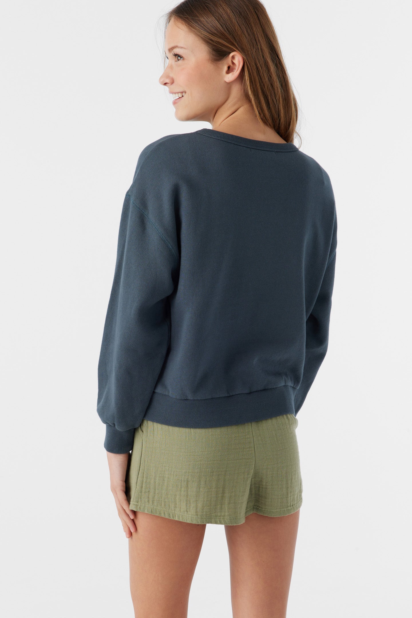 GIRL'S ANA CREW NECK FLEECE PULLOVER