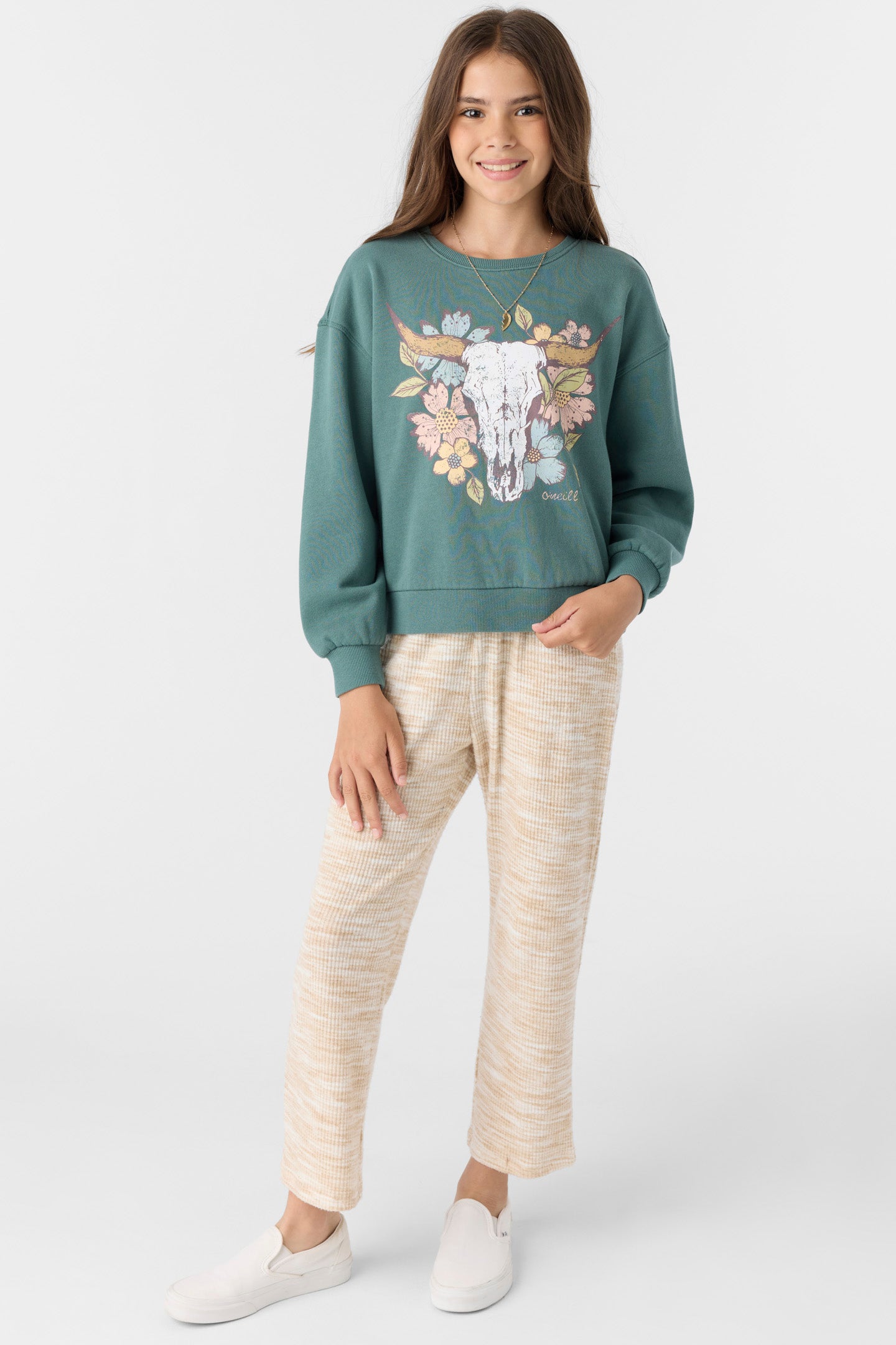 GIRL'S ANA CREW NECK FLEECE