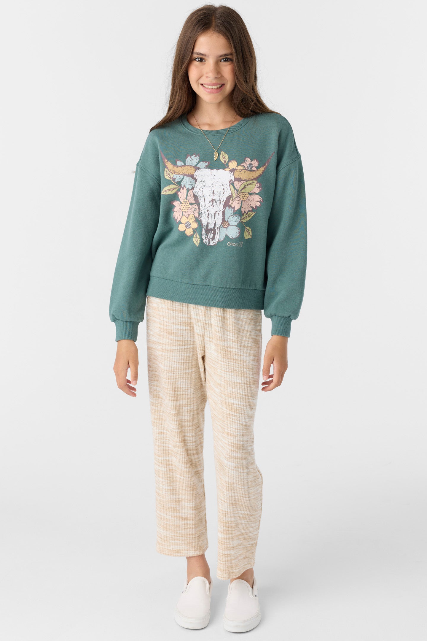 GIRL'S ANA CREW NECK FLEECE