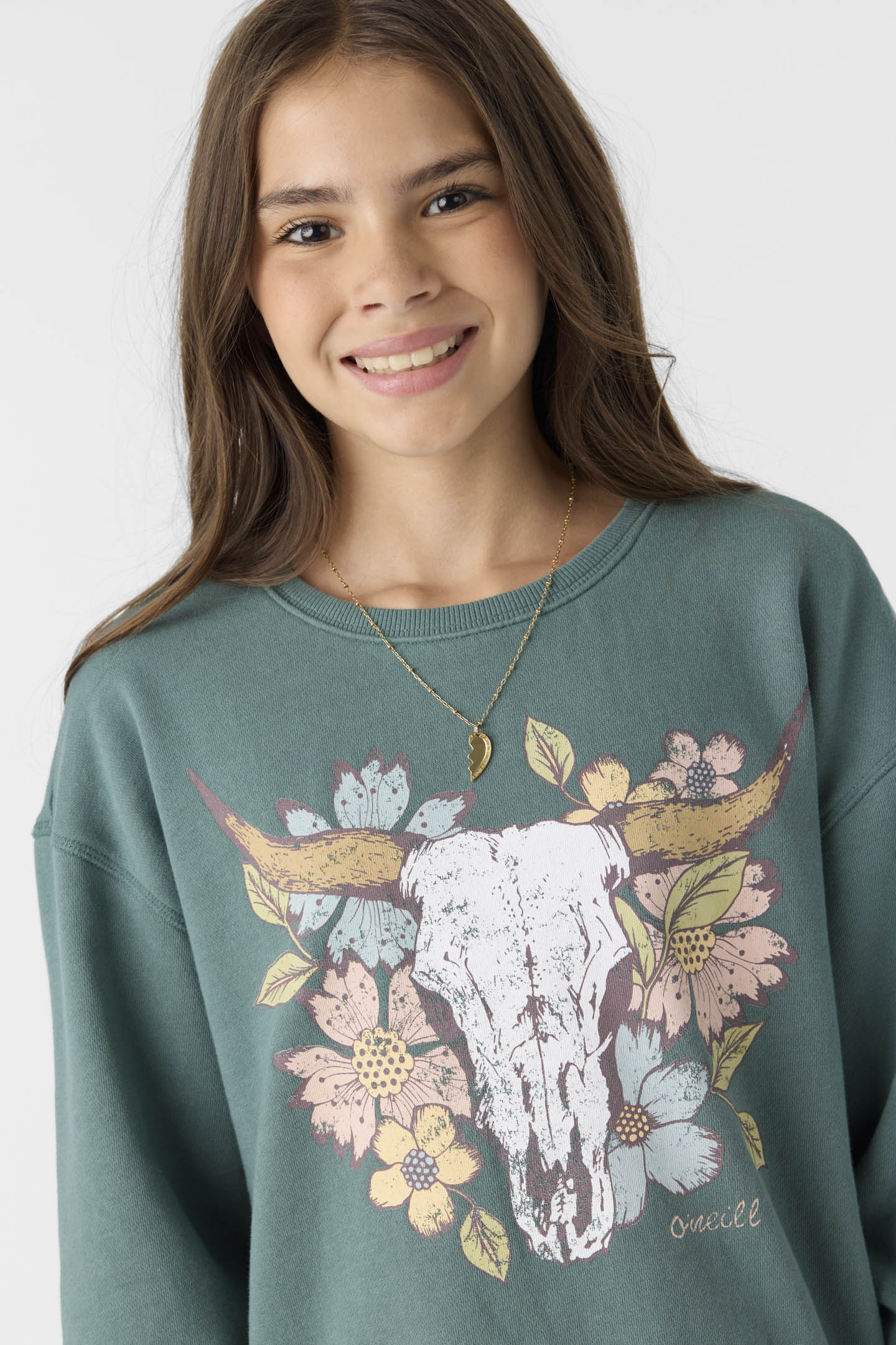 GIRL'S ANA CREW NECK FLEECE