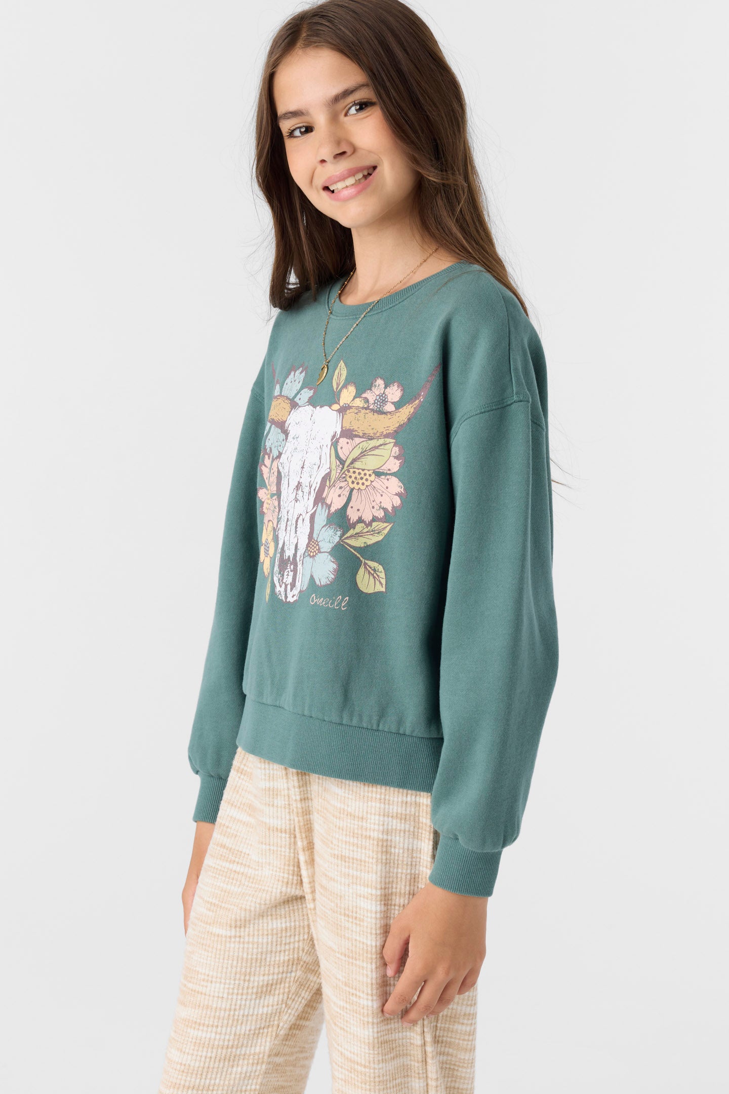 GIRL'S ANA CREW NECK FLEECE