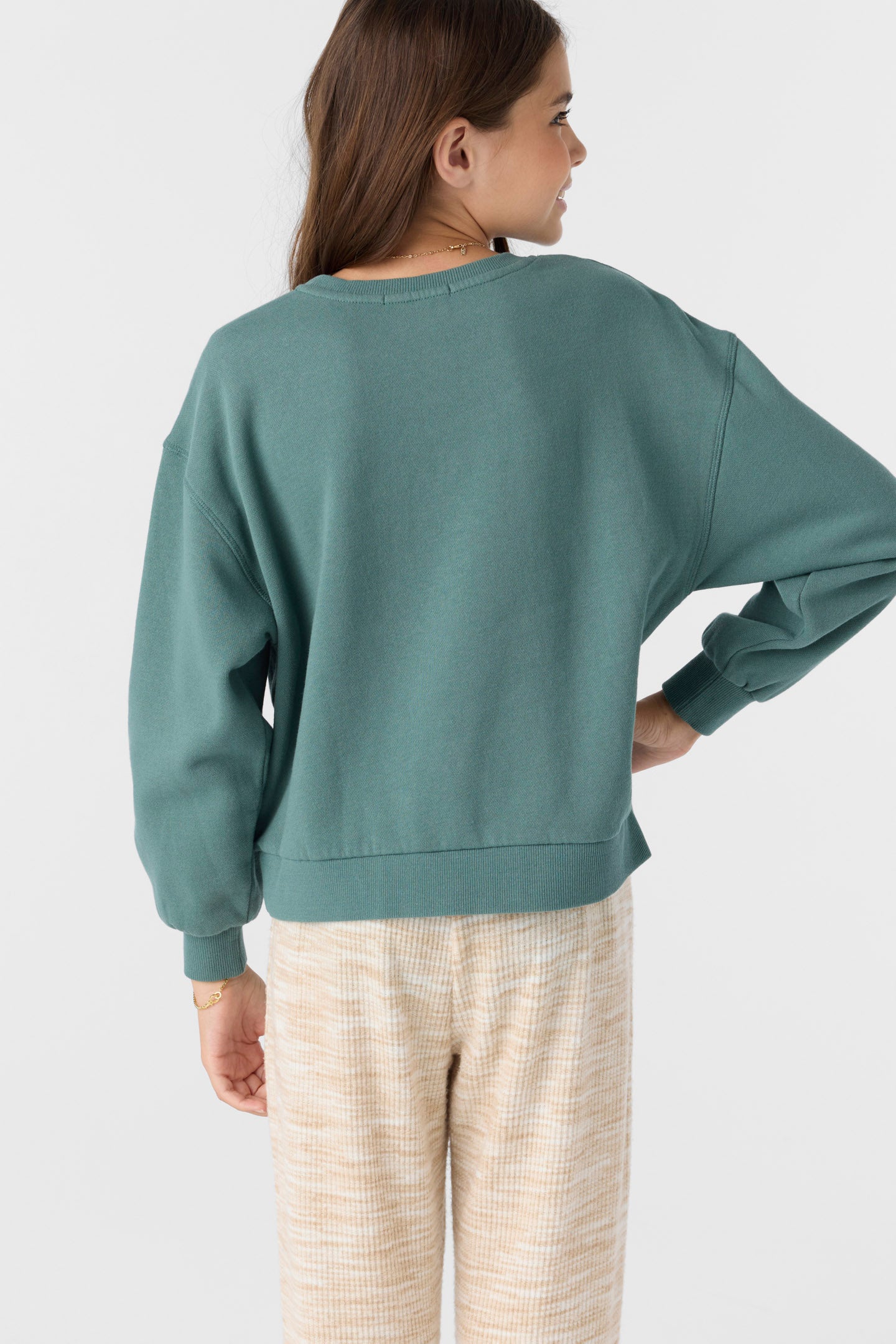 GIRL'S ANA CREW NECK FLEECE