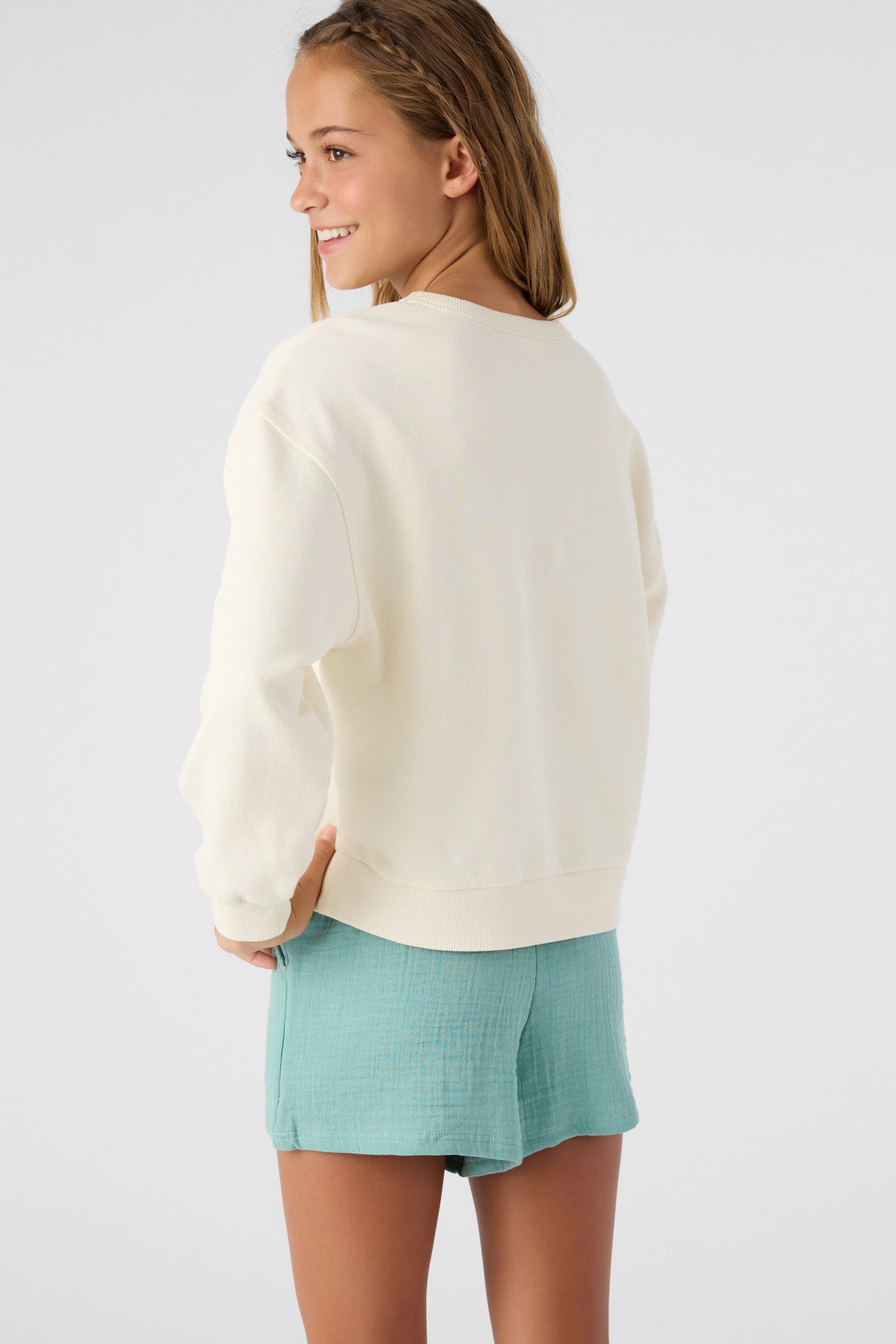 Girl's Ana Crew Neck Fleece - Winter White | O'Neill