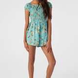 Girl's Loren Woven Romper