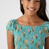 Girl's Loren Woven Romper