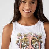 Girl's Peace Flower Tank