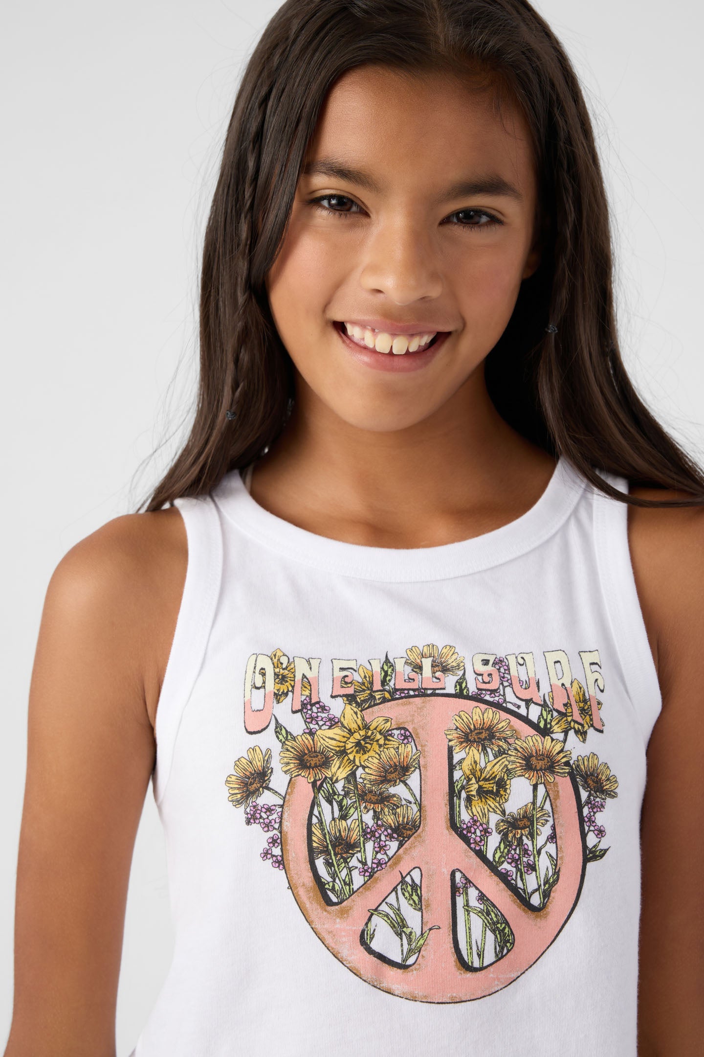 GIRL'S PEACE FLOWER TANK