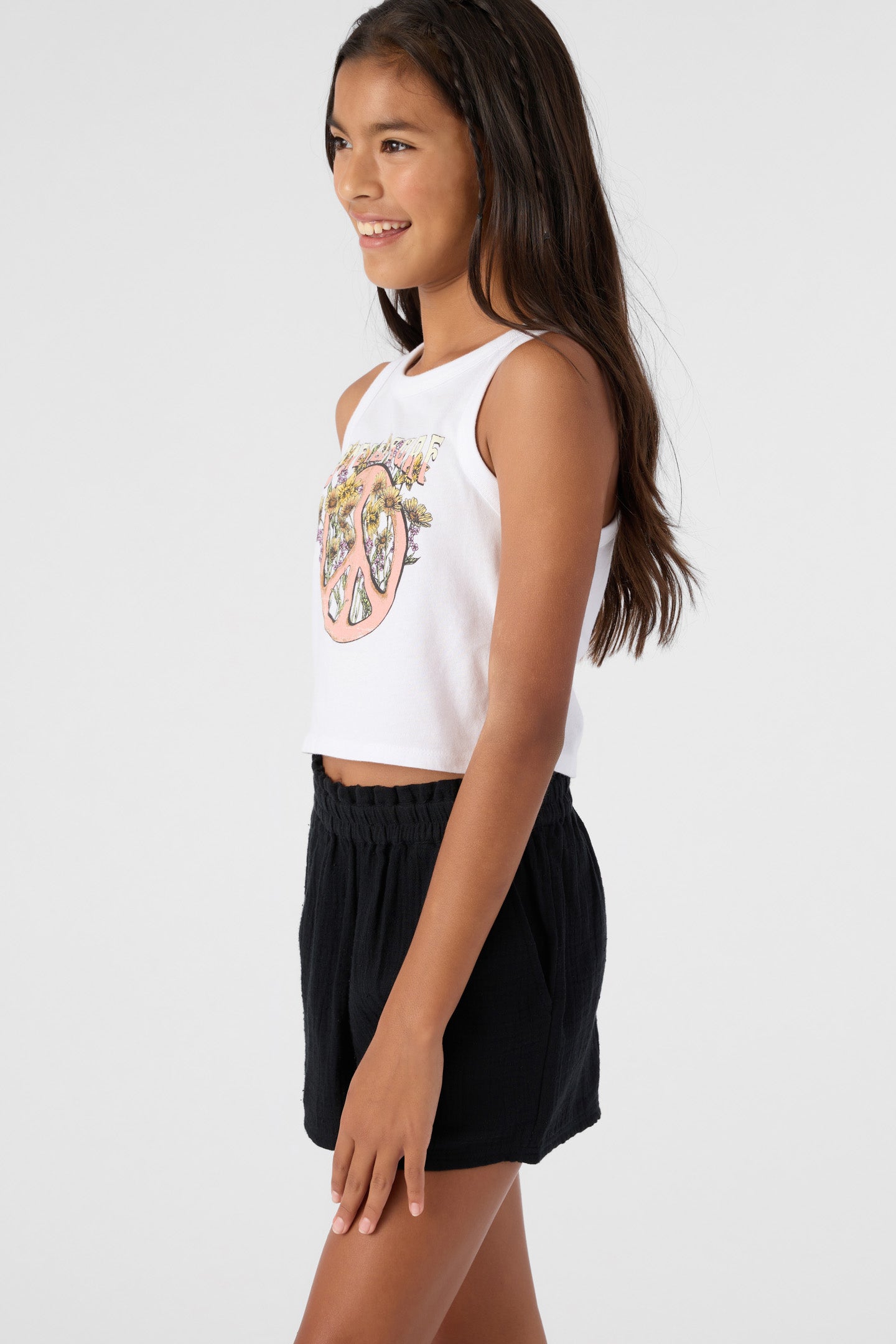 GIRL'S PEACE FLOWER TANK