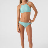 Girl's Mizi Metallic Rib Multi Strap Swim Set