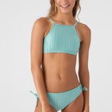Girl's Mizi Metallic Rib Multi Strap Swim Set