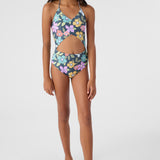 Girl's Layla Floral Cinched One-Piece