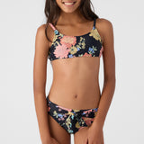 Girl's Kali Floral Tie Back Bralette & Bottoms