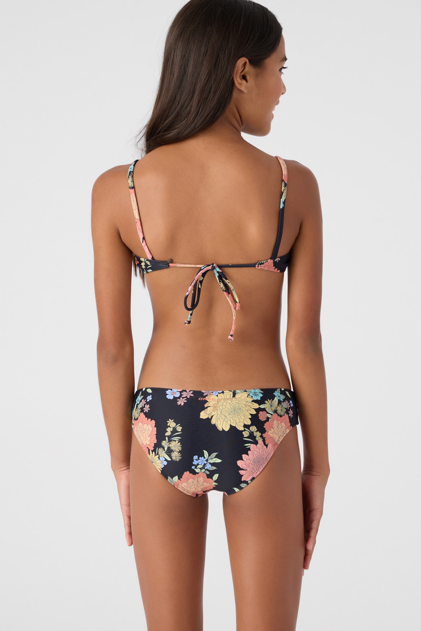 GIRL'S KALI FLORAL TIE BACK BRALETTE & BOTTOMS